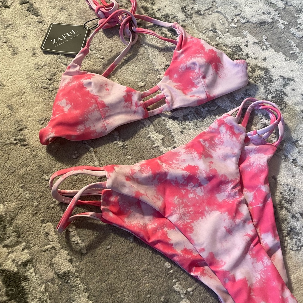 ZAFUL Tie Dye Bikini *LIGHT PINK*